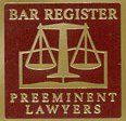 Bar Register Preeminent Lawyers badge